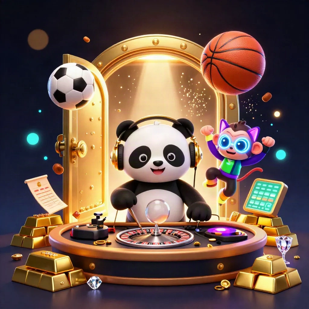 Panda DJ, monyet breakdance, dan kucing rave di antara bola olahraga dan harta emas.